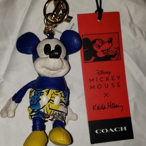 Coach Mickey Mouse charm-keychain